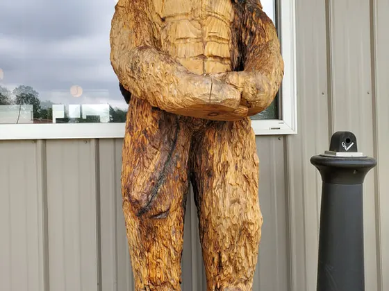 A carved friend
