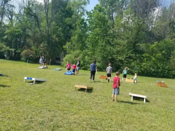 Kids corn hole tournament